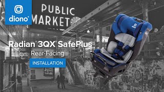 Diono® Radian® 3QX SafePlus™  AllinOne Car Seat  RearFacing Installation  2020Present [upl. by Crescantia]