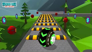 Rolling Ball Sky Escape  Gameplay SpeedRun New Update All Levels 375  386 [upl. by Aleakcim]