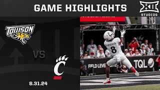 Towson vs Cincinnati Game Highlights  2024 Big 12 Football [upl. by Hoeg]