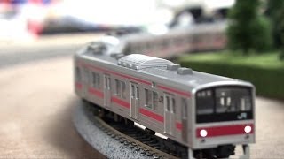 KATO N SCALE JAPANESE TRAIN 10284 205 LENZ SILVER MINI PLUS TCS FL2 [upl. by Yve]