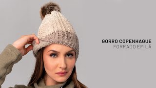 Gorro feminino em tricô forrado em lã Copenhague Fiero para o frio e inverno [upl. by Crowell]