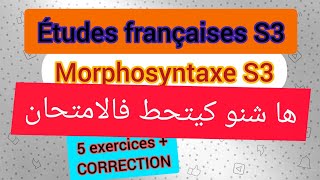 Études françaises S3 EXAMEN morphosyntaxe exercices  CORRECTION [upl. by Kellen461]