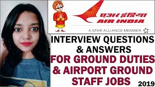 Air India Interview Questions and Answers for Airport Ground StaffGround Duties Jobs  Watch Now [upl. by Johnston181]