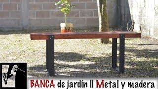 Banca para jardín  Estilo industrial  Proyectos Exprés [upl. by Ellehsyt]