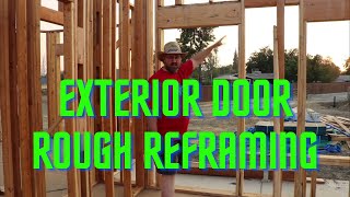 How I Reframed a Entry Door Rough Opening [upl. by Anaderol]