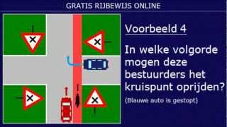 EXAMEN RIJBEWIJS B VRAGEN VOORRANG VOORRANGSREGELS 4 [upl. by Nivag]