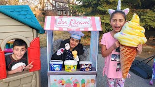 Heidi y Zidane juegan a la Tienda de Helados [upl. by Callas]