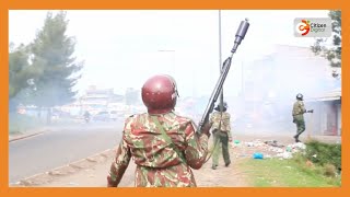 Police lob teargas as protests rock Bomet over poor service delivery nonpayment of workers [upl. by Isleen854]