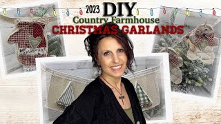 DIY Christmas Crafts  DIY Christmas Garlands  DIY Country Farmhouse Christmas Garland Decor [upl. by Irrehc]