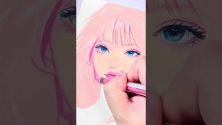 pencil marker drawing girl handpainted comics illustration drawing art pencil dailyvlog [upl. by Ajed]