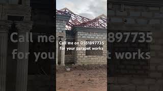 Parapet in Ghana 🇬🇭 shortsvideo precast construction parapet home shortsviral property [upl. by Esilahs]