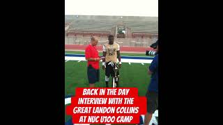 Back in the day interview with the great landon collins at nuc u100 camp [upl. by Aisirtap694]