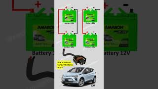 How to connect four 12 volt batteries to 24 volt  24 volt batteries Electricalgenius [upl. by Pedro]