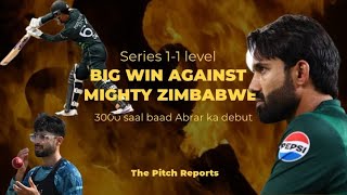 Pakistan 🇵🇰 Levels The Series Against Zimbabwe🇿🇼 Pak Vs Zim 2nd ODI Saim Ayub Shines Bright [upl. by Acirred232]