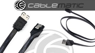 Cable SATA a eSATA de 1m para conexión de disco duro distribuido por CABLEMATIC ® [upl. by Eicnarf]