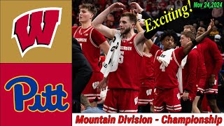 Wisconsin Badgers vs Pittsburgh Panthers Mens College Basketball Game 2nd  Nov 222024 [upl. by Odelia]