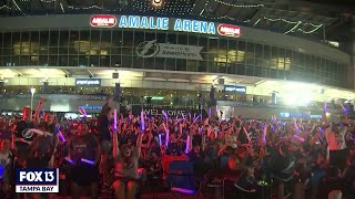 Tampa Bay Lightning fans celebrate gamewinning goal [upl. by Anirda93]