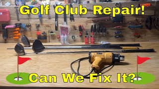 How to Repair a Golf Club Can We Fix this Driver ReShafting Golf Club Golf Club Epoxy Fix [upl. by Auqinahs]