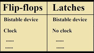 FlipFlops and Latches  ComparisonsDifferences [upl. by Winters357]