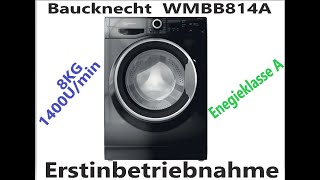 Waschmaschine Bauknecht WMBB814A Erstinbetriebnahme Spülfach entnehmen [upl. by Enovad4]