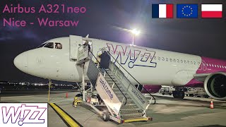 Trip report  Wizzair  Airbus A321neo  Nice NCE  Warsaw WAW  European Lowcost experience [upl. by Ahdar]