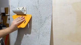 How to stick vinyl wallpaper how stick vinyl wallpaper wallpapers youself work job myjob [upl. by Ayk291]