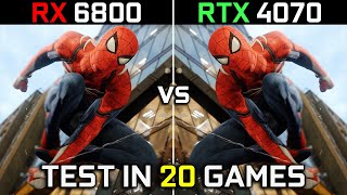 RX 6800 16GB vs RTX 4070 12GB  Test in 20 Games  Which One Is Better 🤔  2023 [upl. by Arte115]