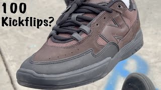 Tiago 808 Skate Shoe Review  100 Kickflips in Tiago Lemos x Andrew Reynolds New Balance [upl. by Ayokahs496]