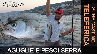 Pesca al pesce serra con la TELEFERICA e laguglia viva [upl. by Iaria953]