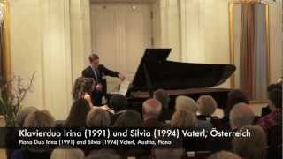 Johannes Brahms Ungarischer Tanz Nr 11 Klavierduo Irina und Silvia Vaterl [upl. by Hawger]