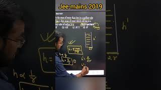 jee mains 2019 fluids mechanics jeemains neet iit physics viral fluids youtubeshorts [upl. by Harmaning121]