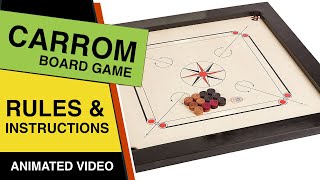 Carrom Board Game Rules amp Instructions  Learn How To Play Carrom Game [upl. by Lyda647]