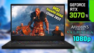 RTX 3070 Ti  MSI Stealth GS66 2022  Assassins Creed Valhalla  1080p Benchmarks [upl. by Anelrats]