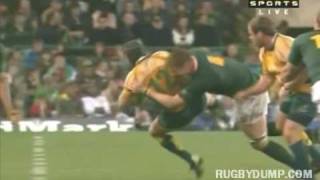 Bakkies Botha hit on Berrick Barnes [upl. by Ymeon396]