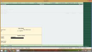 Purchase Order in Tally ERP 9  Receipt note Entry tally  Rej out Entry Tally Erp 9 by Manoj Sir [upl. by Anelrihs633]