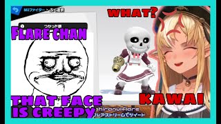 Shiranui Flare Shocked When Chat Say She Made a Creepy Face When Fangirling Sans HololiveEng Sub [upl. by Yleen454]