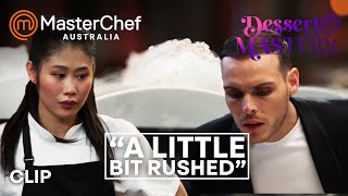 Jess Messes Up A Serving  MasterChef Australia Dessert Masters  MasterChef World [upl. by Aennyl]