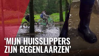 Extreme wateroverlast na regen kelders en pleinen ondergelopen [upl. by Aliemaj]