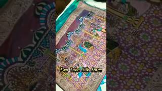 Two Tone Silk Saree ❤😍 shorts trending viral viralvideo [upl. by Itsa]