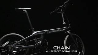 CARBO the worlds lightest folding electric bike  Chain and belt option [upl. by Malena691]