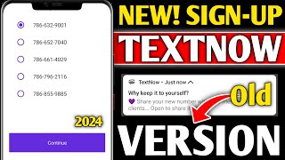 How to create textnow account 2024  textnow sign up problem fix 2024  TextNow account create [upl. by Llenehc161]