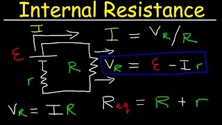 Internal Resistance of a Battery EMF Cell Terminal Voltage Physics Problems [upl. by Drofdeb792]