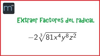 Extraer factores en un radical secundaria [upl. by Onairam]