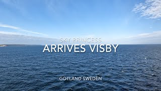 Arriving Visby Gotland Sweden on Sky Princess Time Lapse [upl. by Ardekan]