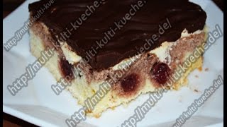 Donauwelle  Kuchenklassiker mit saftigen Kirschen [upl. by Tollman]