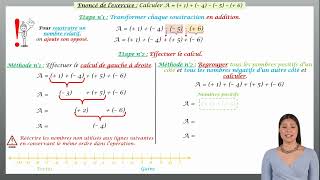 Addition et soustraction de plusieurs nombres relatifs [upl. by Lhadnek]