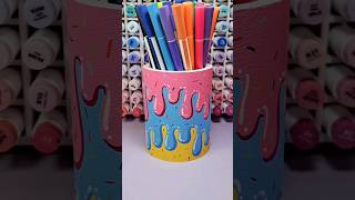 DIY Pen Holder with Posca Pens painting crafts [upl. by Ilke993]