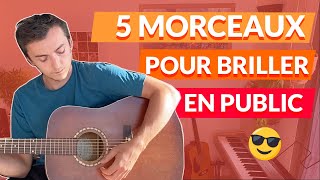 5 morceaux très simples pour briller en public  guitare débutant [upl. by Ainivad]