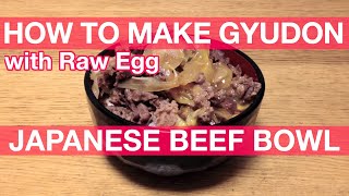 Simple Recipe How to Make Gyudon Beef Bowl with Raw Egg iPhone 4SHD [upl. by Embry]