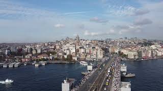 Drone Clips  Bosphorus Strait amp Istanbul City Karaköy amp Eminönü Istanbul Türkiye Turkey  HD [upl. by Notsej]